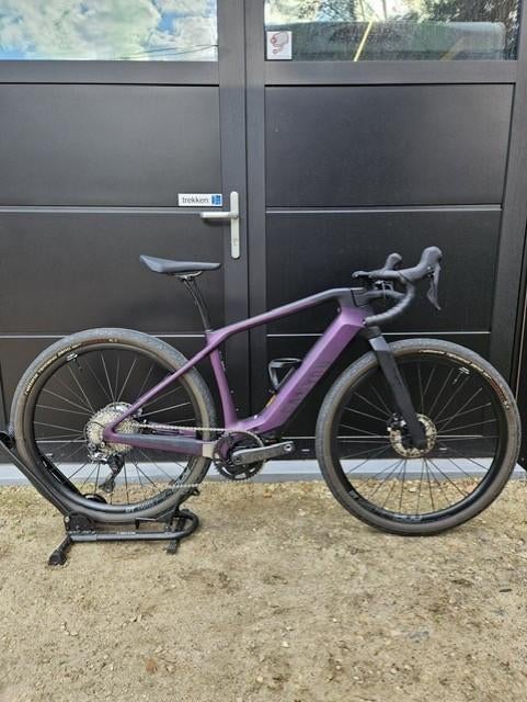 Electrische Gravelfiets Canyon Grail ON CF 7 - Paars 2xs, Autres marques, 47 à 51 cm, 50 km par batterie ou plus, Comme neuf