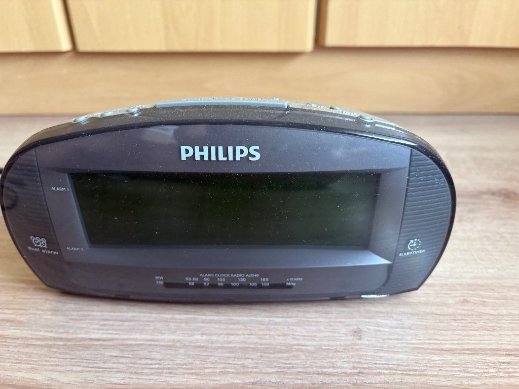 Philips klokradio, Elektronische apparatuur, Wekkers, Ophalen, Zo goed als nieuw, Digitaal