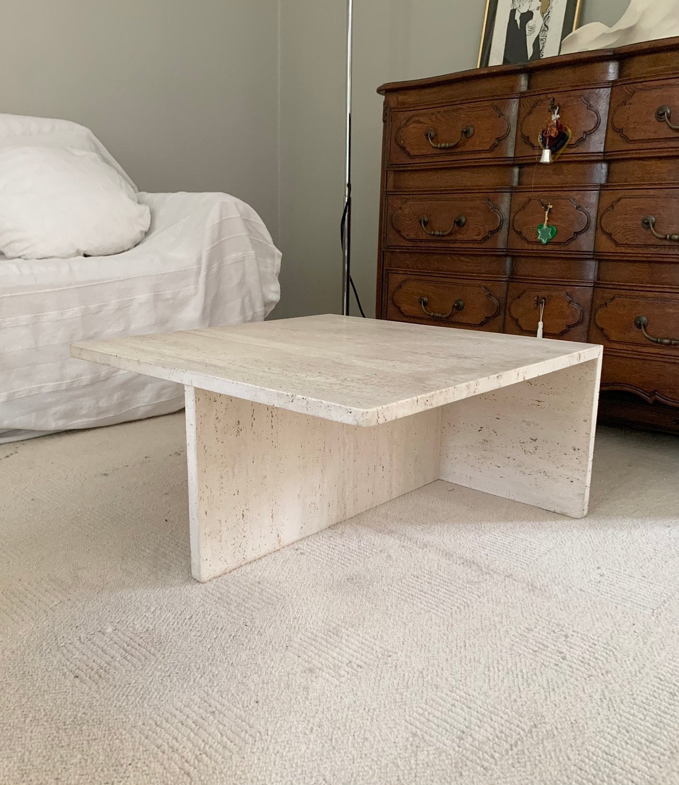 Table en travertin, Maison & Meubles, Enlèvement