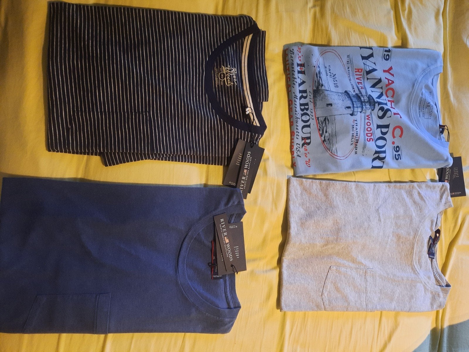 Set 4 tshirts riverwoods xl, nieuwstaat, Ophalen, Overige kleuren, River woods, Maat 56/58 (XL)
