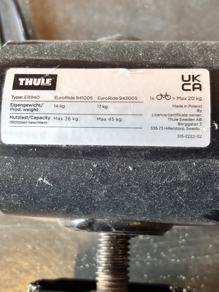 Thule fietsendrager, Ophalen, Gebruikt, 2 fietsen, Trekhaakdrager