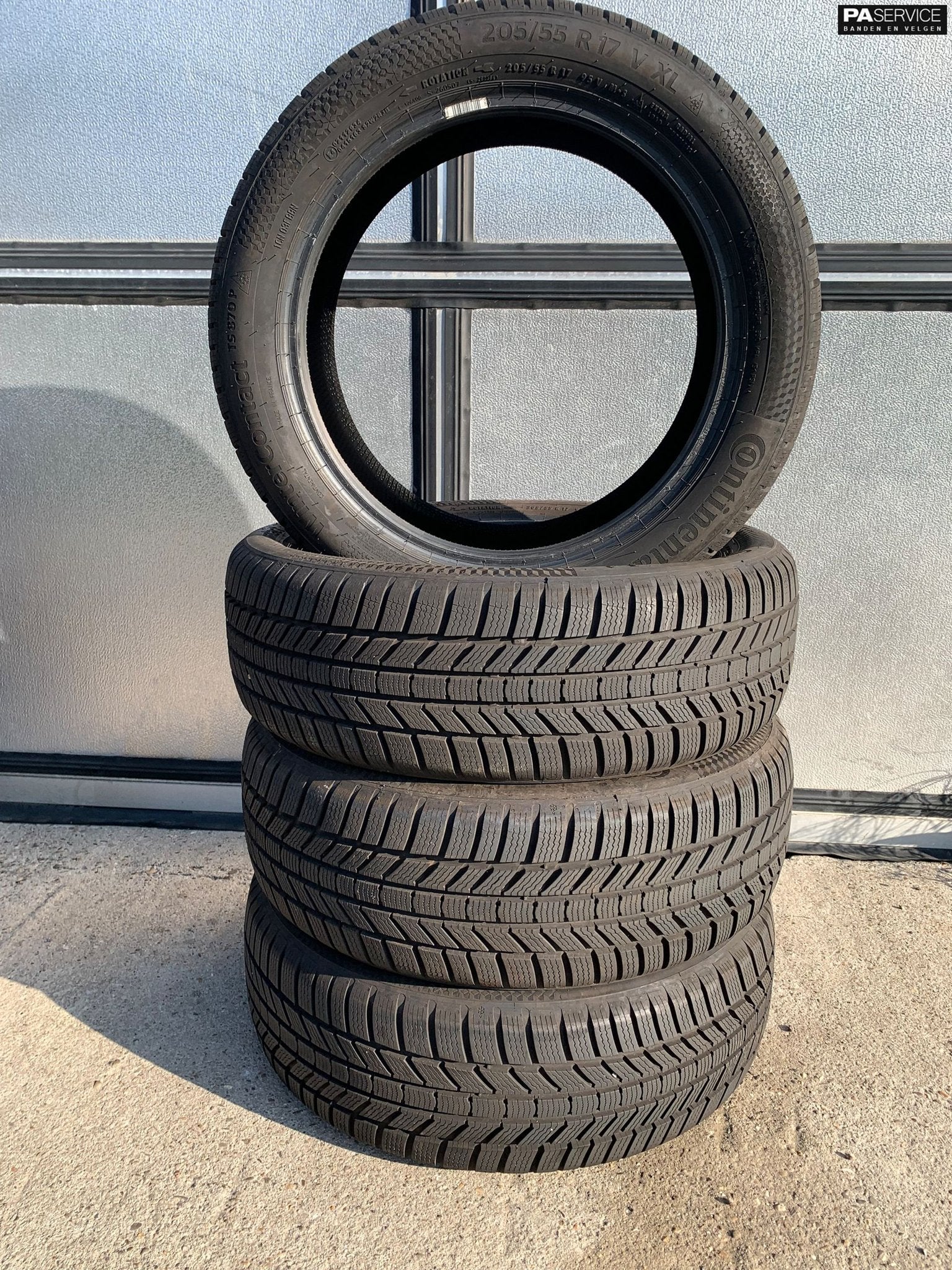 4x Continental 205 55 17 Winterbanden 7.4 en 6,8 mm, Pneus et Jantes, Pneus hiver, -, 205 mm