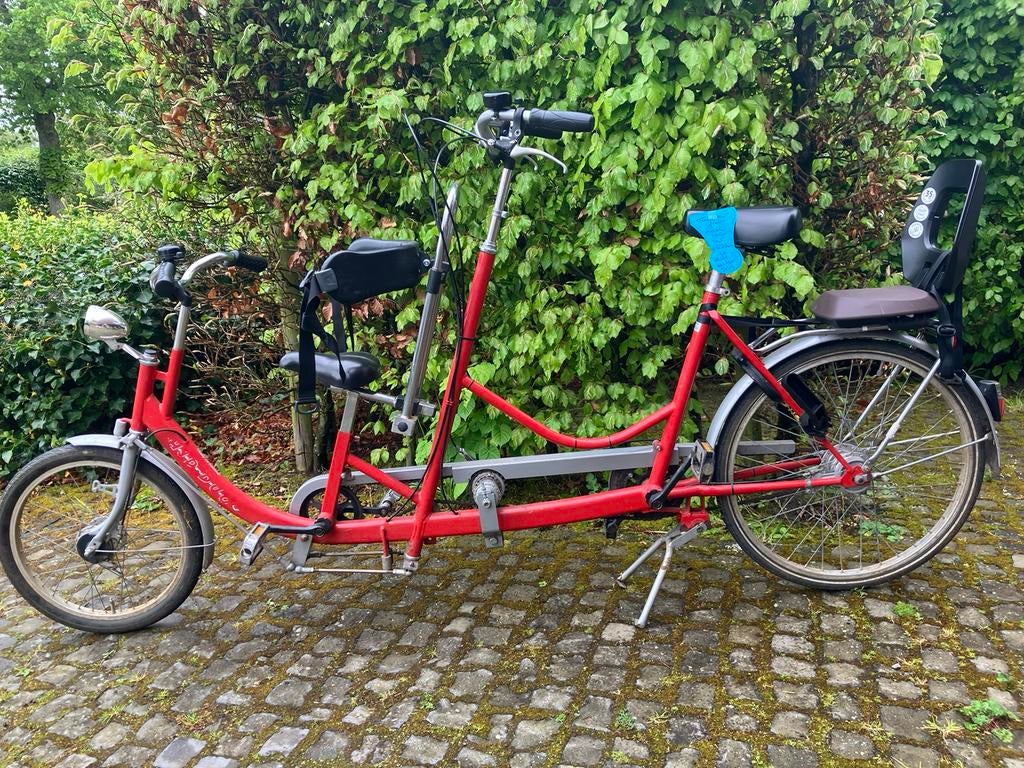 Ouder-kind tandem, Fietsen en Brommers, Ophalen, Gebruikt, Minder dan 10 versnellingen