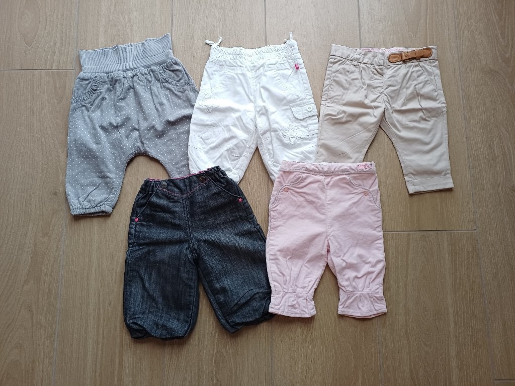 5 broekjes maat 68, Ophalen of Verzenden, Gebruikt, Meisje, Broekje
