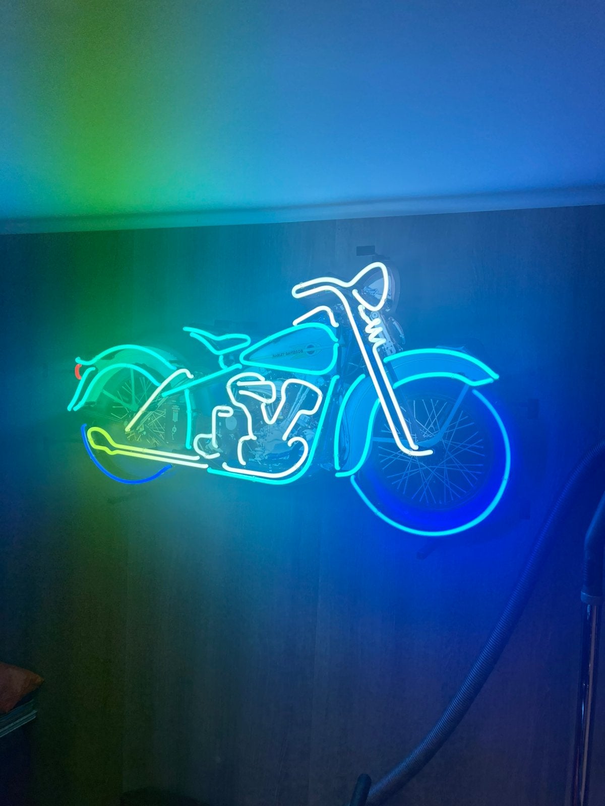 Neon verlichting harley vintage groot model, Ophalen, Zo goed als nieuw