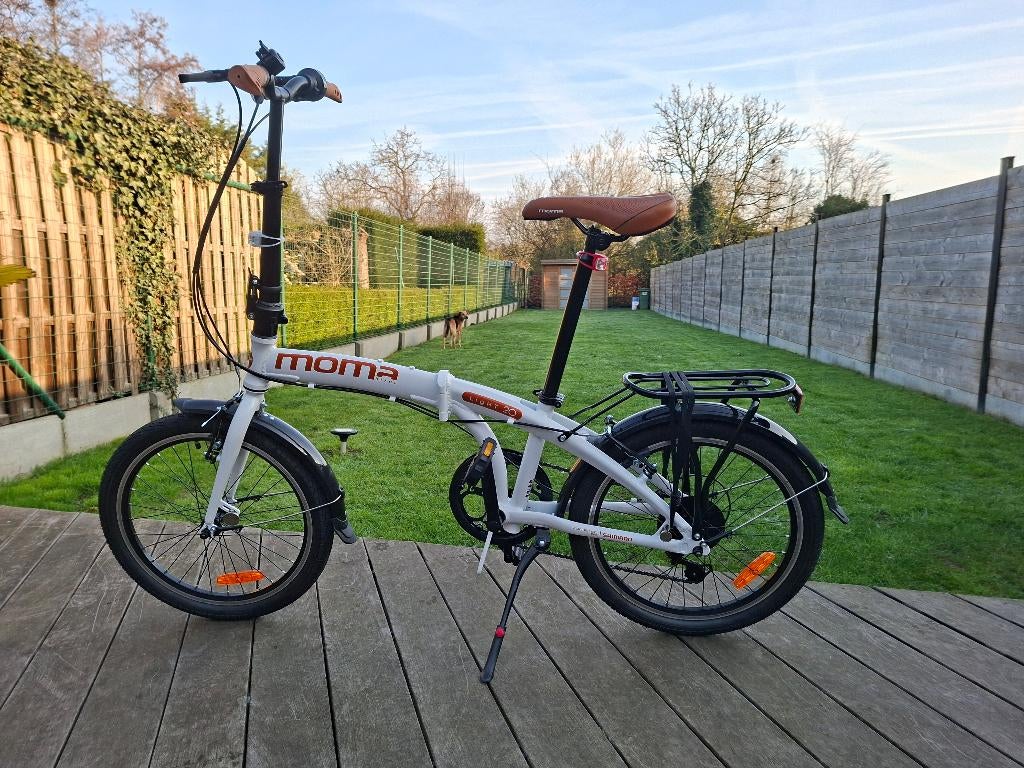 Plooifiets nieuwstaat lichtgewicht Moma bikes, Fietsen en Brommers, 20 inch of meer, Versnellingen, Nieuw, Totaal opvouwbaar