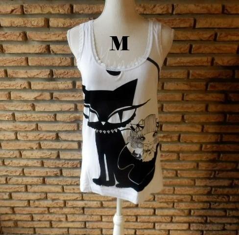 (37) - tee shirt femme t.38 blanche noire - H&M - neuf -, Kleding | Dames, T-shirts, Maat 38/40 (M), H&M, Wit, Nieuw
