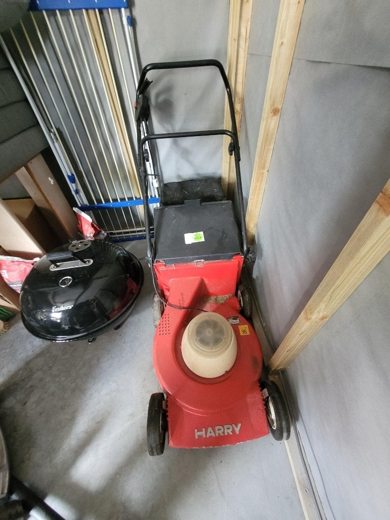 Harry elektrische grasmaaier 50 cm Opvangbak inbegrepen, Tuin en Terras, Grasmaaiers, Ophalen, Cirkelmaaier, Gebruikt, Elektrische grasmaaier