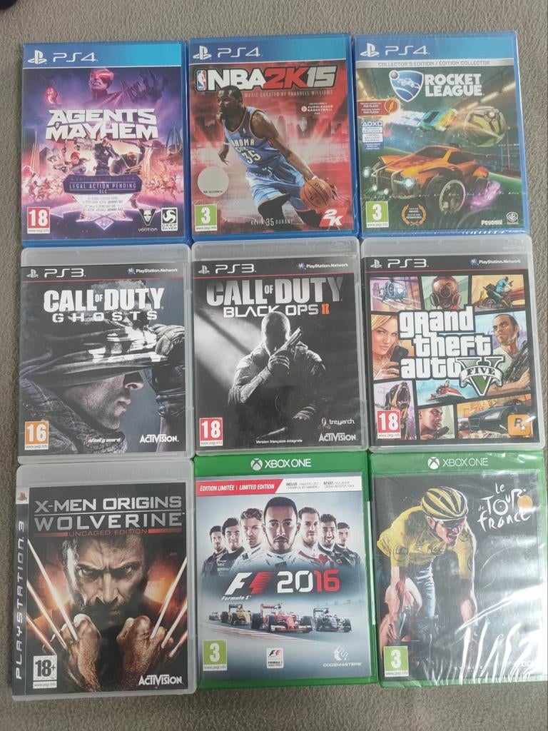 Jeux ps3/ps4/Xbox one