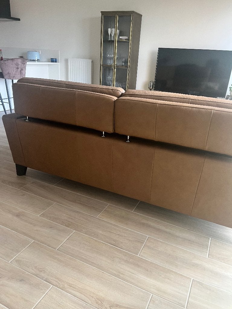Zetel leder Natuzzi, Huis en Inrichting, Ophalen, Gebruikt, 100 tot 125 cm, Driepersoons