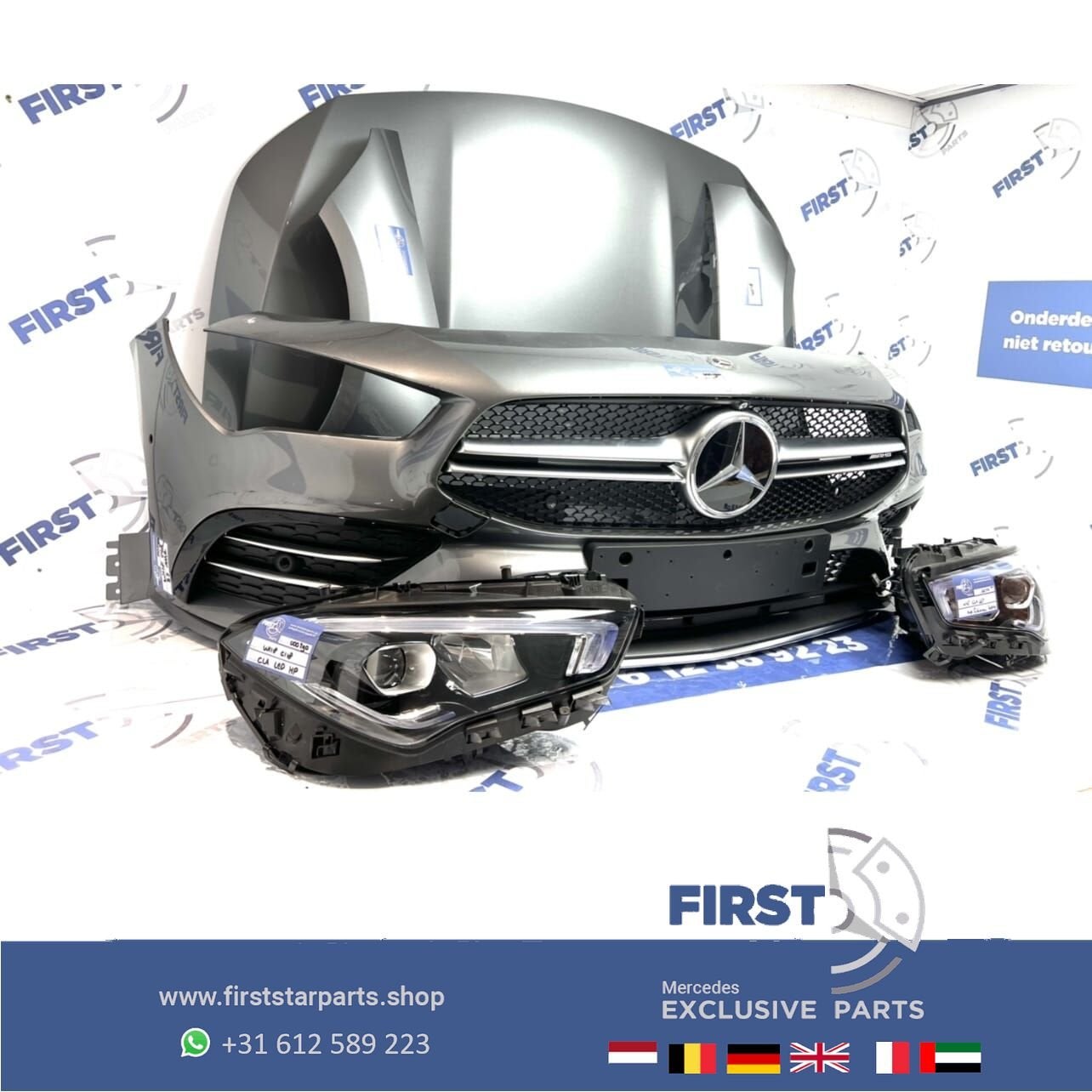 W118 C118 X118 CLA35 AMG VOORKOP GRIJS 2020 COMPLEET origine, Gebruikt, -, Voor, Ophalen of Verzenden