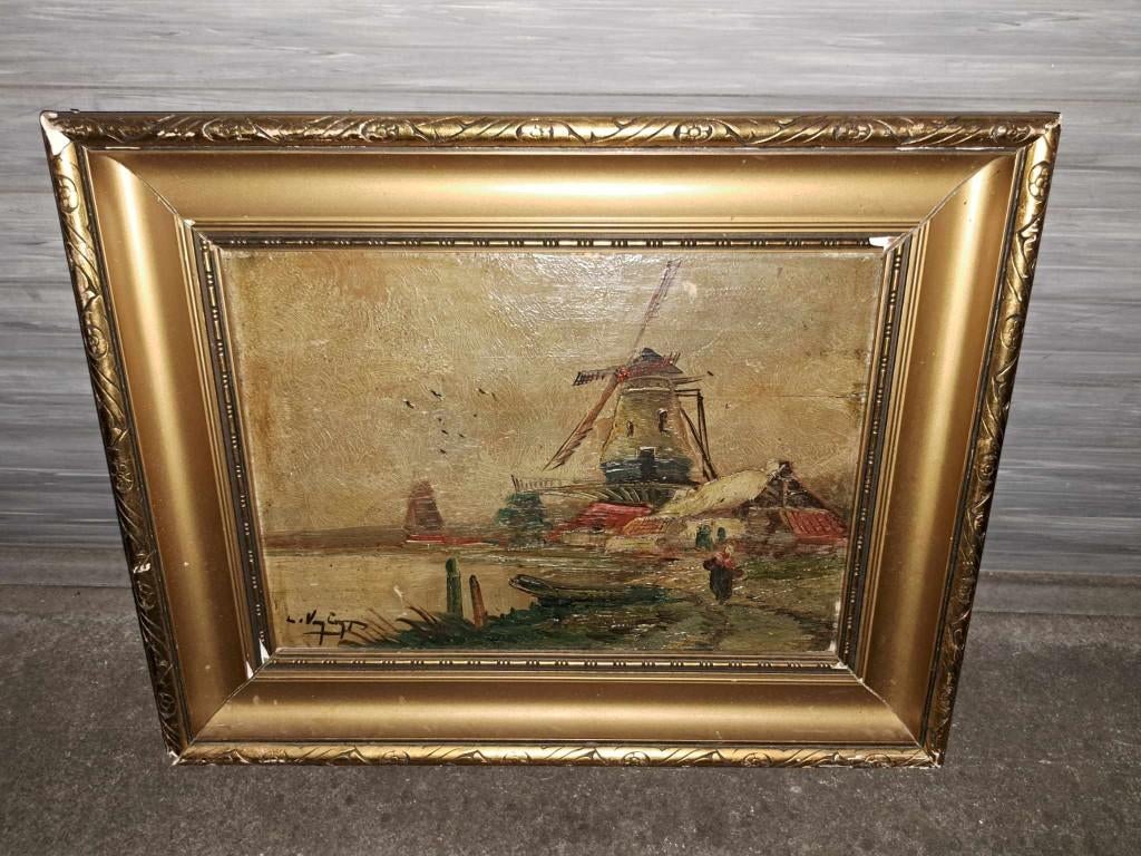huile sur panneau signe louis van lint, Antiek en Kunst, Ophalen of Verzenden