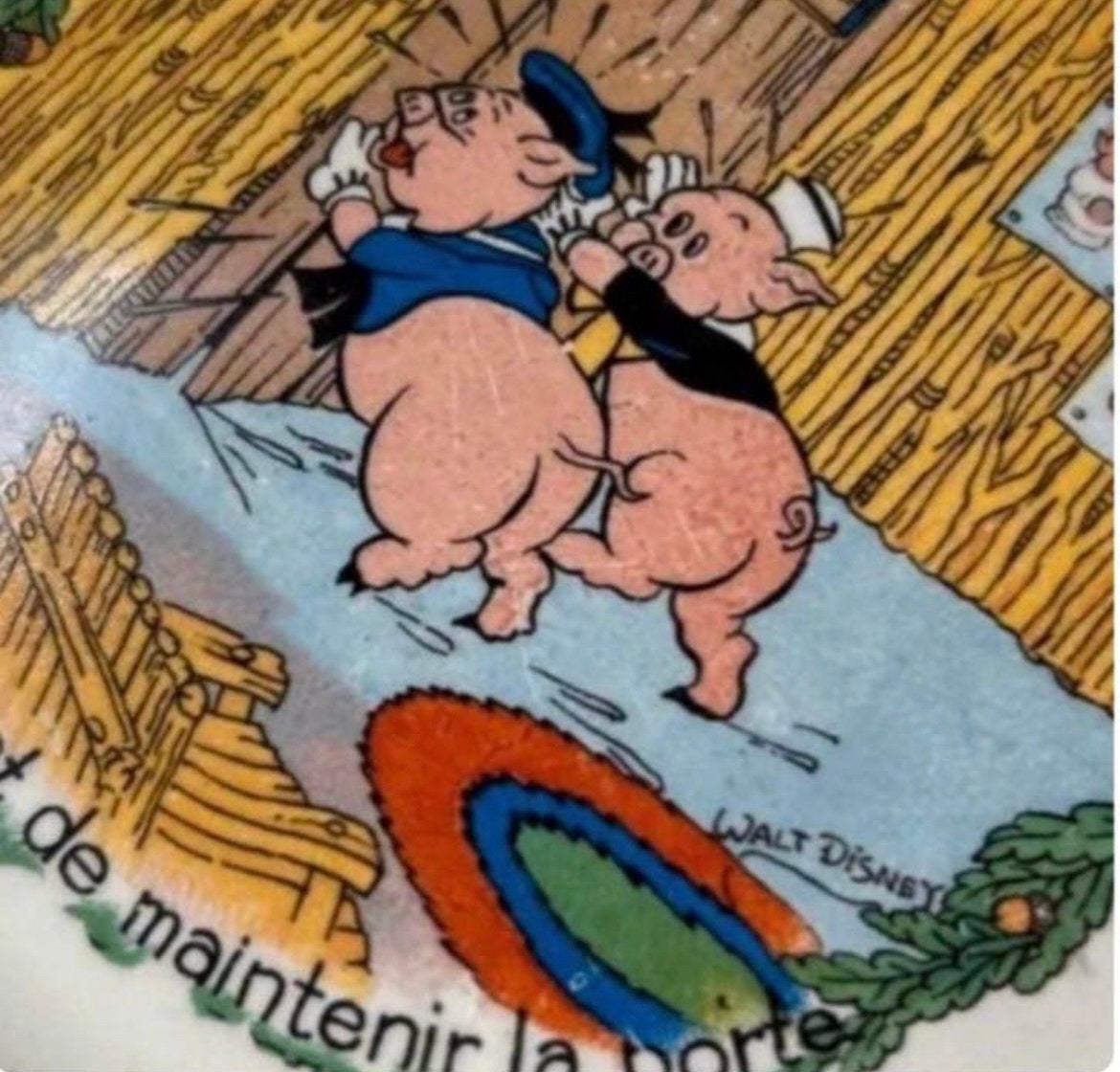 Antieke borden van Walt Disney, Ophalen of Verzenden