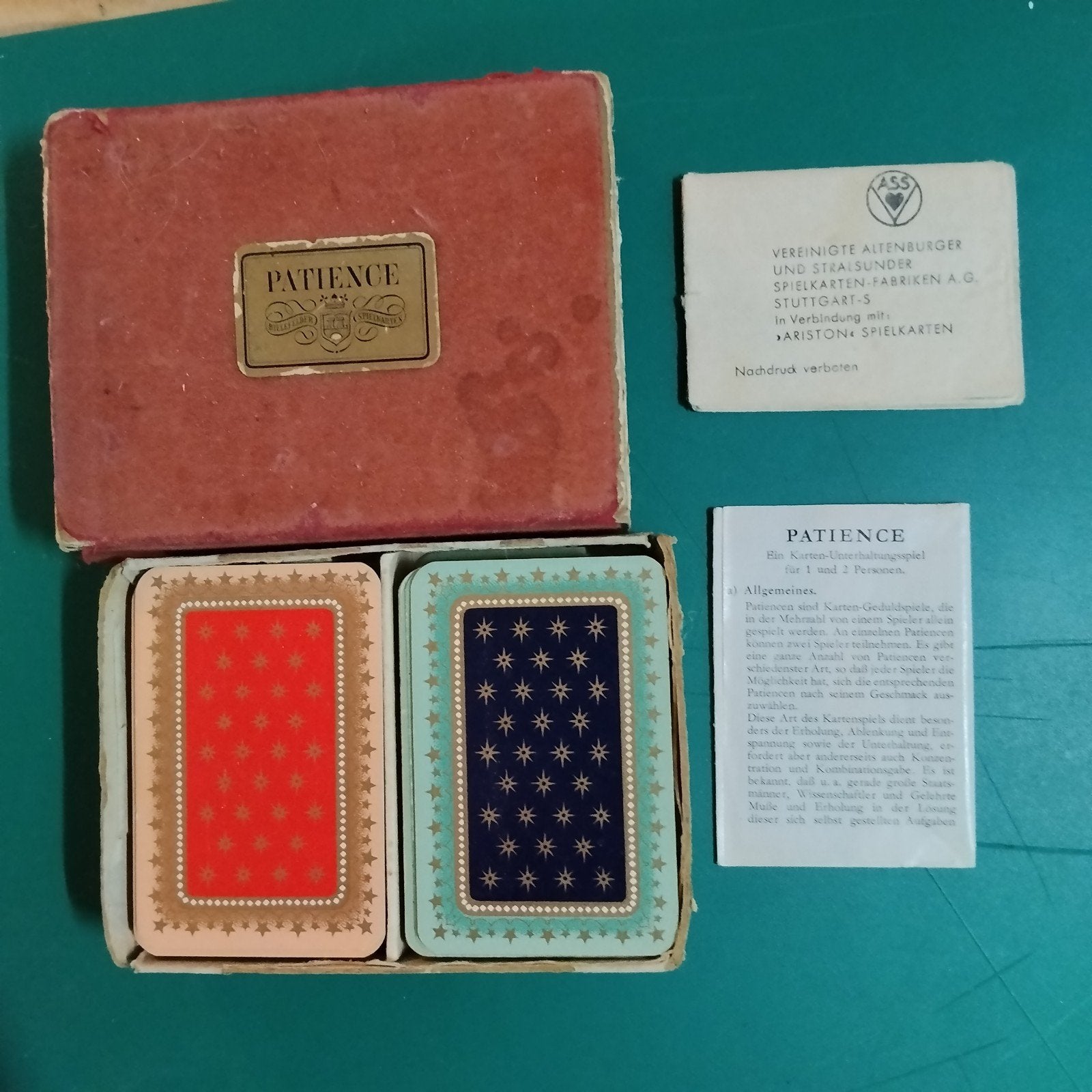 Vintage Patience Mini-Kaarten ASS Bielefelder – Compleet!, Enlèvement ou Envoi