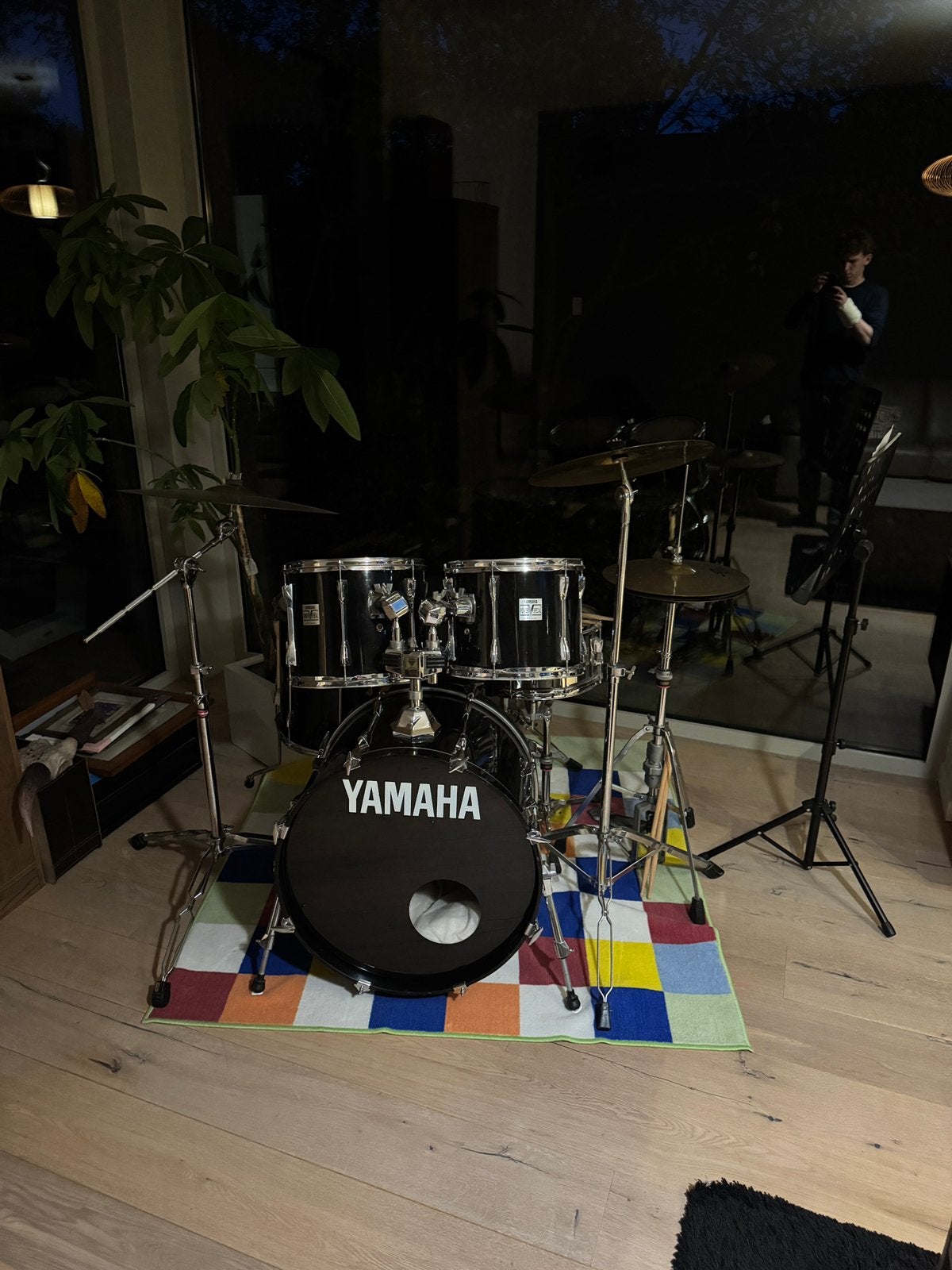 Compleet Yamaha drumstel met bekkens en koptelefoon, Musique & Instruments, Enlèvement, Yamaha