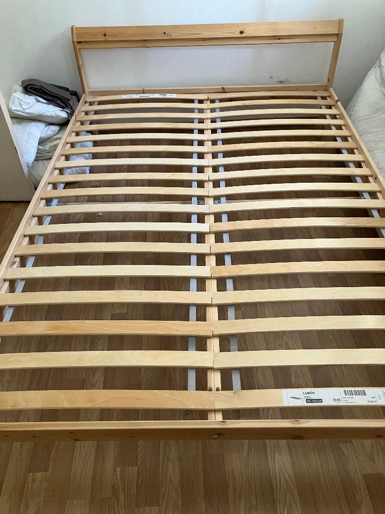 IKEA NEIDEN bed frame and LUROY slats, Huis en Inrichting, Slaapkamer | Bedden, Ophalen, Gebruikt, Tweepersoons
