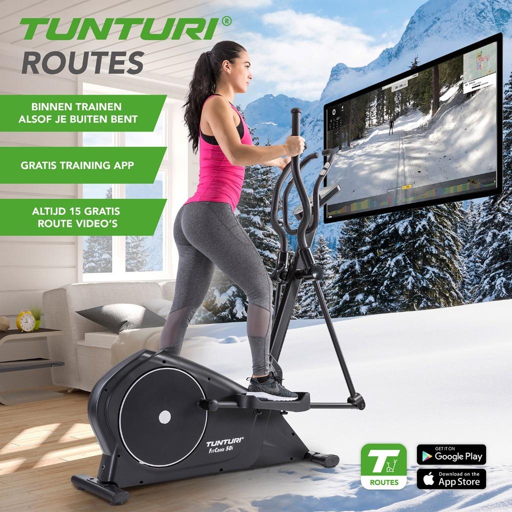 Tunturi FitCross 50i elliptical crosstrainer - uitstekend, Comme neuf, Enlèvement, Métal, Vélo elliptique