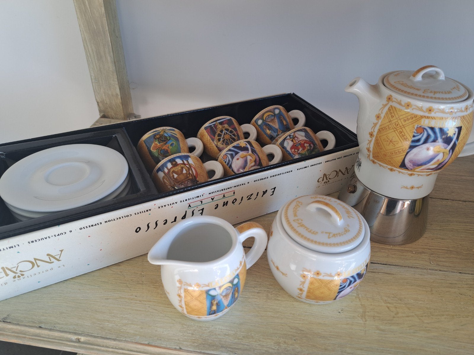 Koffieset Ancap Tarocchi, Antiek en Kunst, Ophalen of Verzenden
