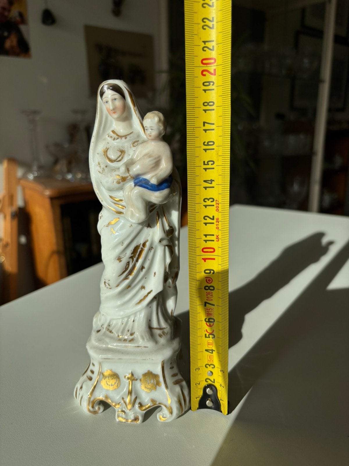 19de eeuws maria beeld in brussels porselein ., Antiek en Kunst, Ophalen