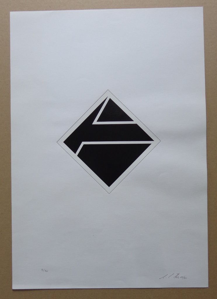 CARLOS CUENCA-RAMIREZ / COMPOSITIE II / ZEEFDRUK / 50x35cm, Édition limitée, Enlèvement ou Envoi, Abstrait, Sérigraphie