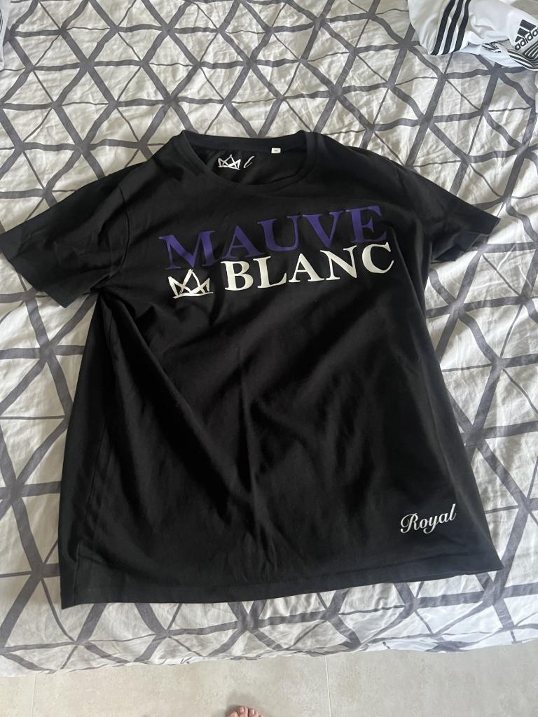tshirt mauve blanc rsca anderlecht, Ophalen of Verzenden, Zo goed als nieuw, Shirt