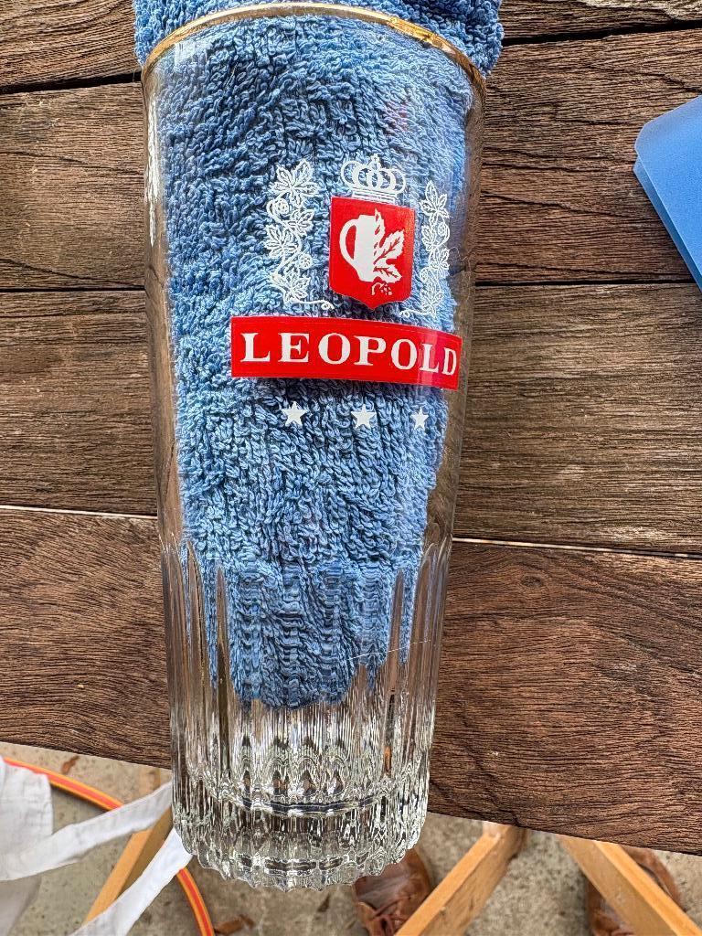 Léopold, Collections, Marques de bière, Utilisé, Verre ou Verres, Autres marques, Enlèvement ou Envoi