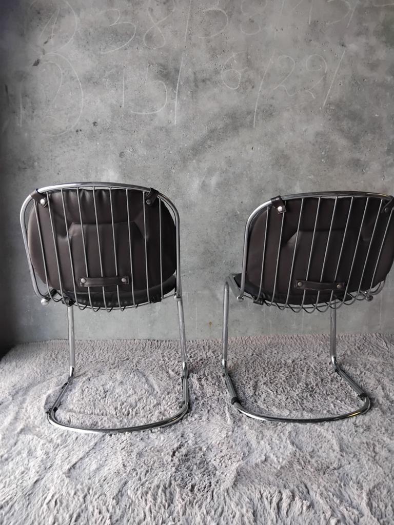 Set draadstoelen GASTONE RINALDI jaren 70, Huis en Inrichting, Ophalen