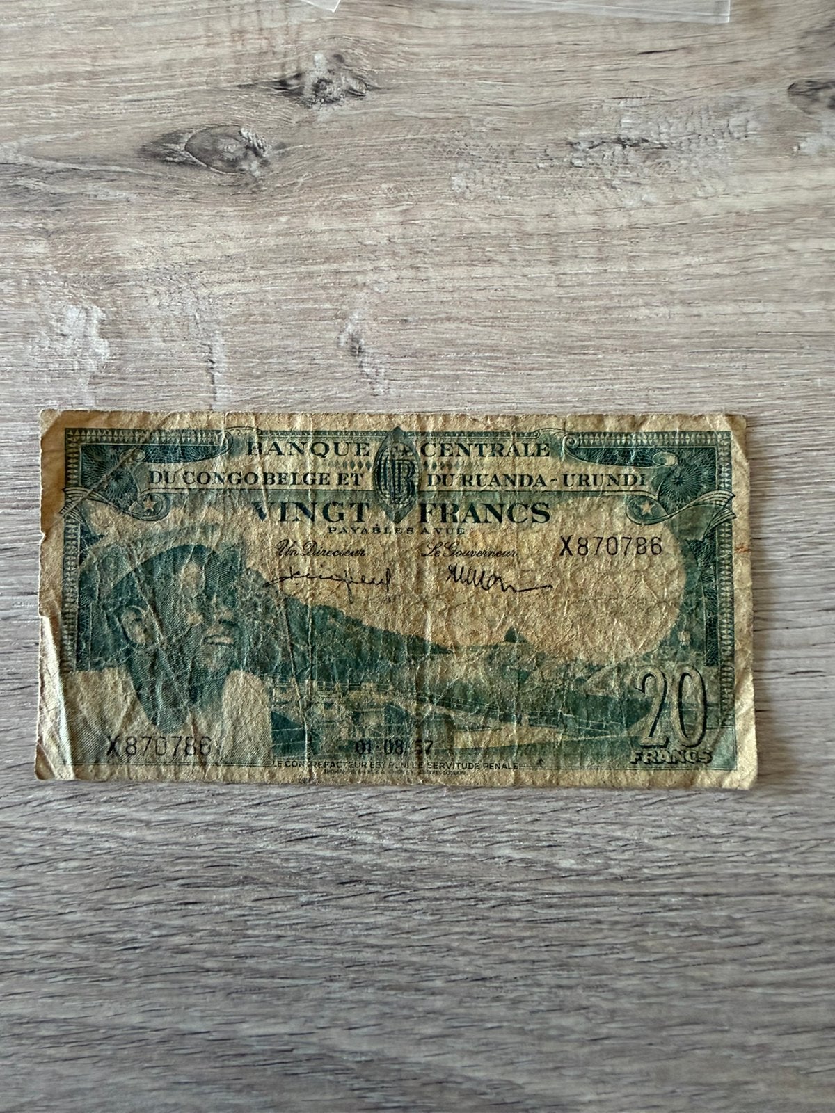 20 francs Congo belge, Timbres & Monnaies, Billets de banque | Europe | Billets non-euro, Enlèvement ou Envoi
