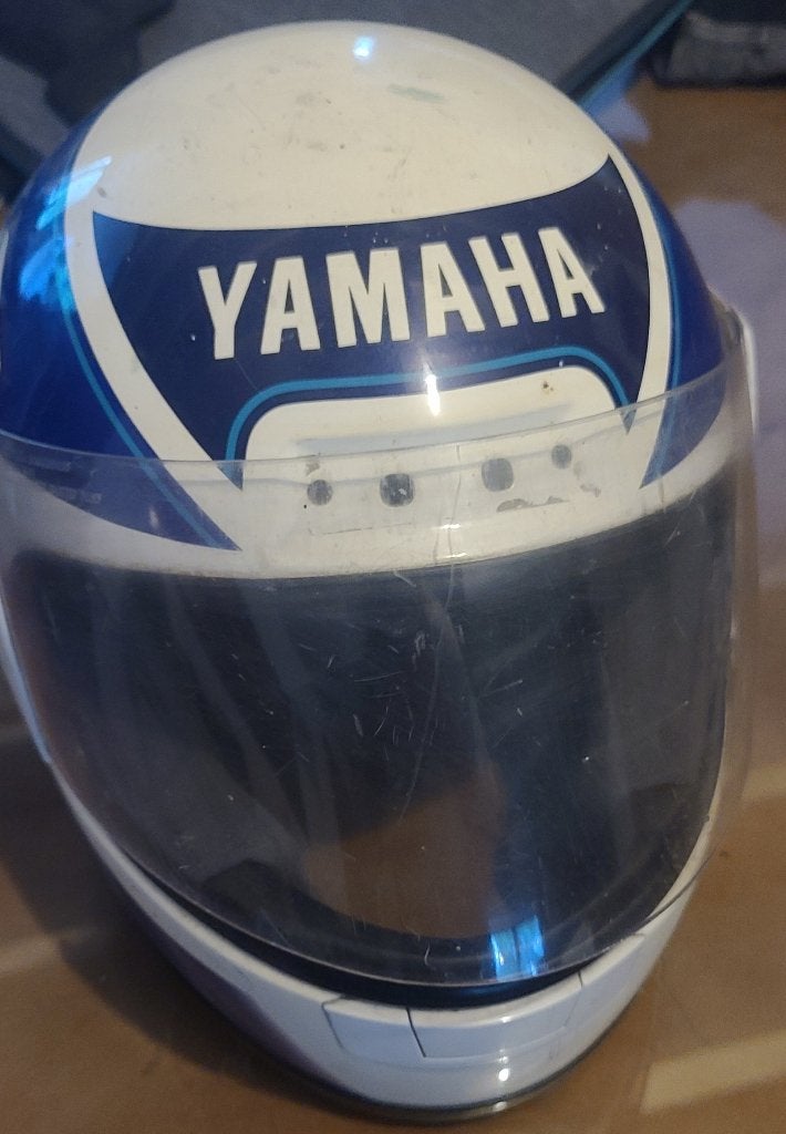 Integraal helm yamaha wit  maat L, Motoren, Integraalhelm, L, Tweedehands, Ophalen