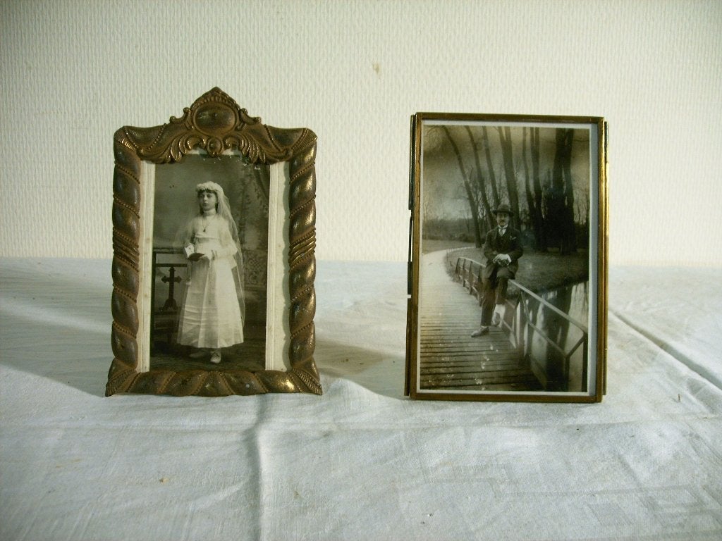 Twee antieke fotolijstjes., Antiek en Kunst, Ophalen of Verzenden