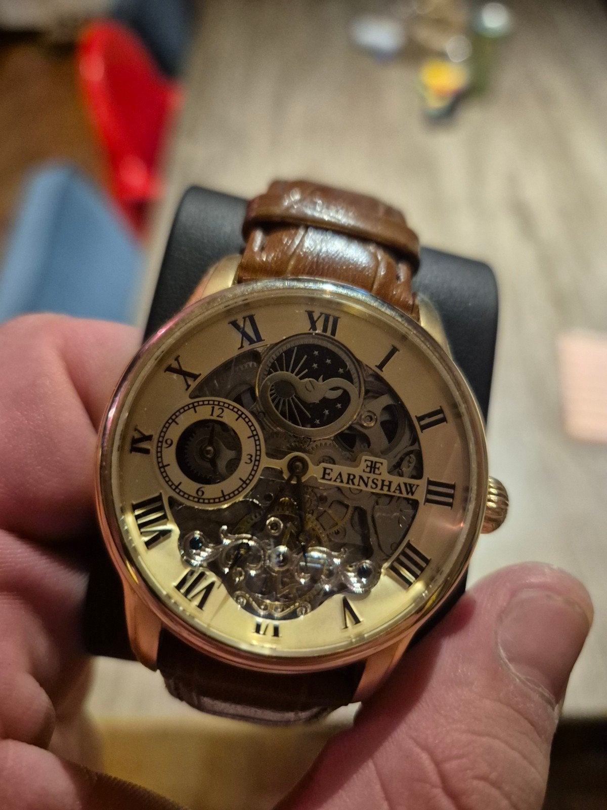 Thomas Earnshaw Longitude ES-8006-06 Automatisch Herenhorlog, Bijoux, Sacs & Beauté, Montres | Hommes, Autres marques, Cuir, Enlèvement