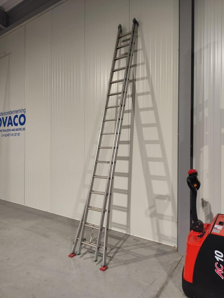 Aluminium ladder 2x16, Doe-het-zelf en Bouw, Ladders en Trappen, Ophalen, Ladder