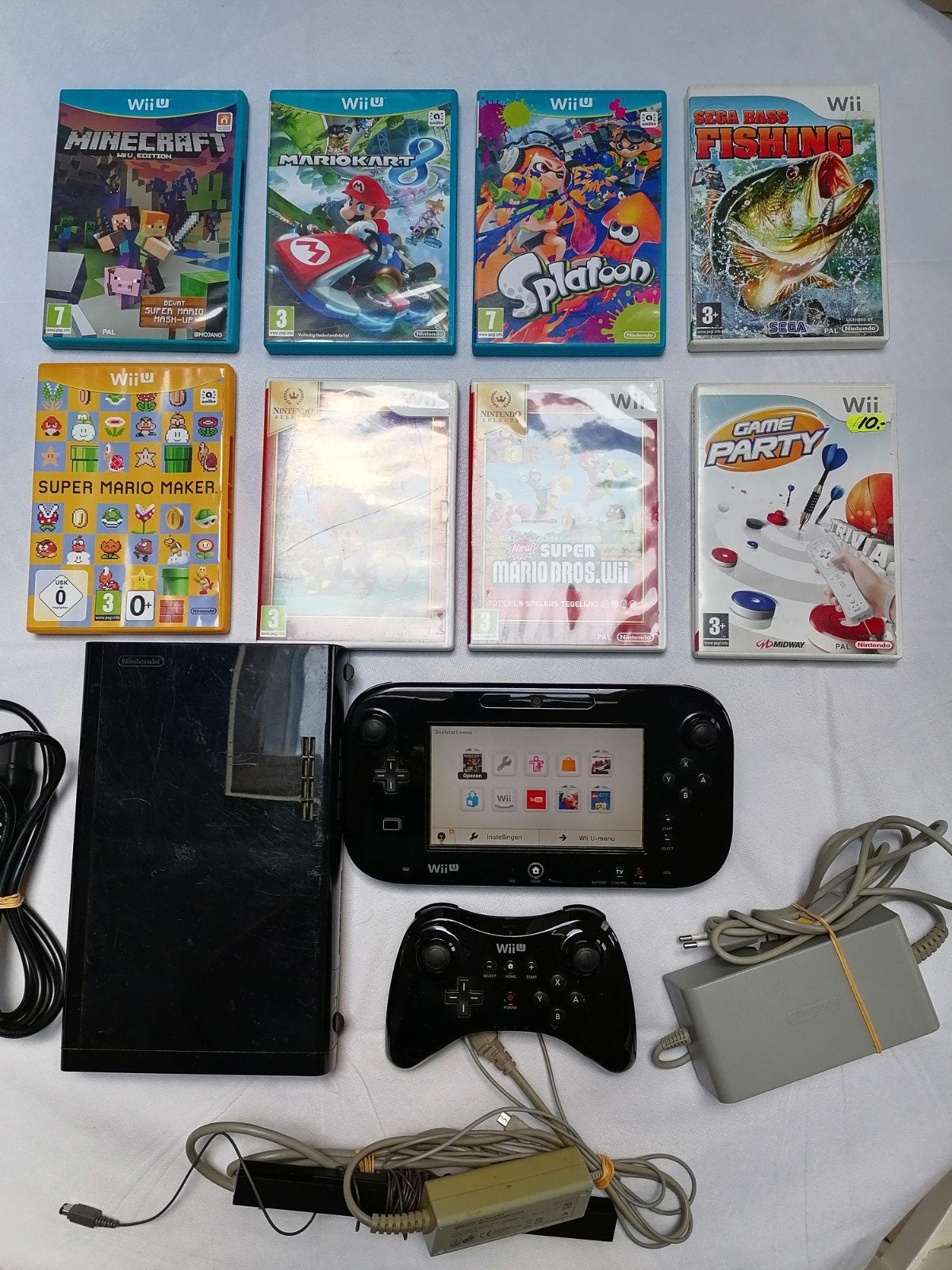 Nintendo WiiU avec 8 jeux