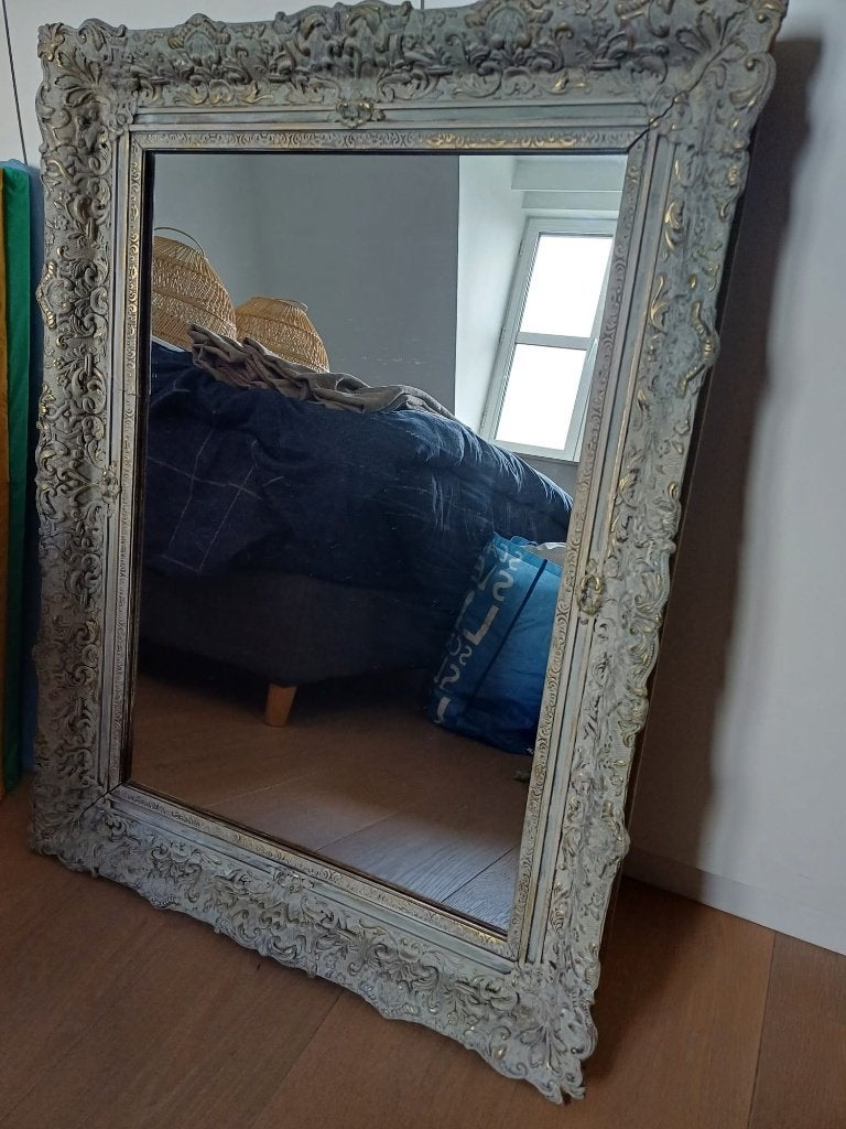 Spiegel landelijke stijl, Huis en Inrichting, Ophalen, Gebruikt, Minder dan 100 cm, Rechthoekig