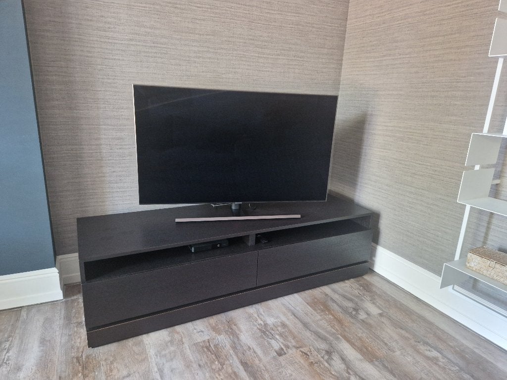TV meubel Natuzzi Novecento oak dark coffee, Ophalen, 150 tot 200 cm, Zo goed als nieuw, Minder dan 100 cm
