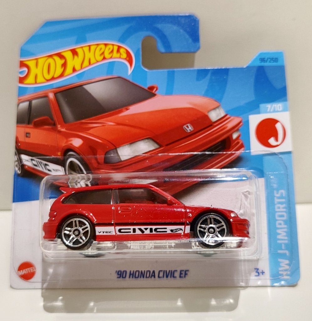 Hot Wheels '90 Honda Civic EF HW J-Imports Rood (2023), Ophalen of Verzenden