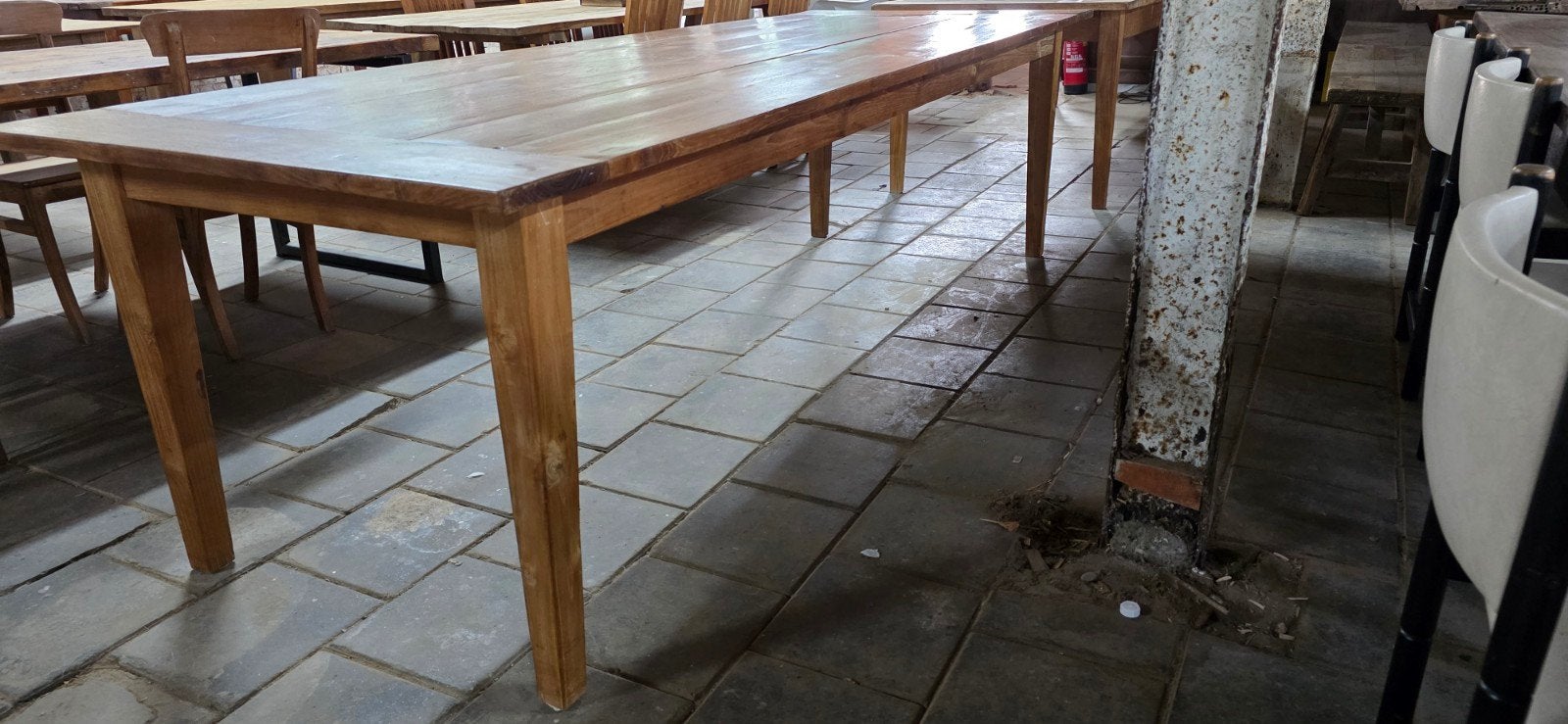 eettafel tafel 275 cm boerentafel abdijtafel, Huis en Inrichting, Ophalen, Gebruikt