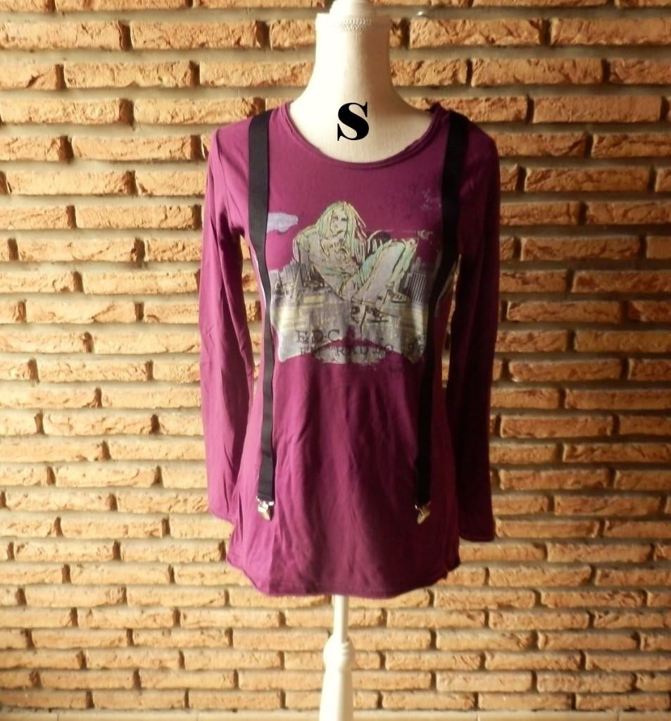 (63) -blouse femme t.36 mauve - esprit -, Paars, Ophalen of Verzenden, Zo goed als nieuw, Maat 36 (S)