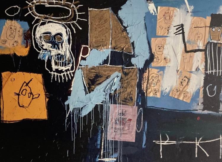 Jean-Michel Basquiat: lithografie verkocht ingelijst, Antiek en Kunst, Ophalen of Verzenden