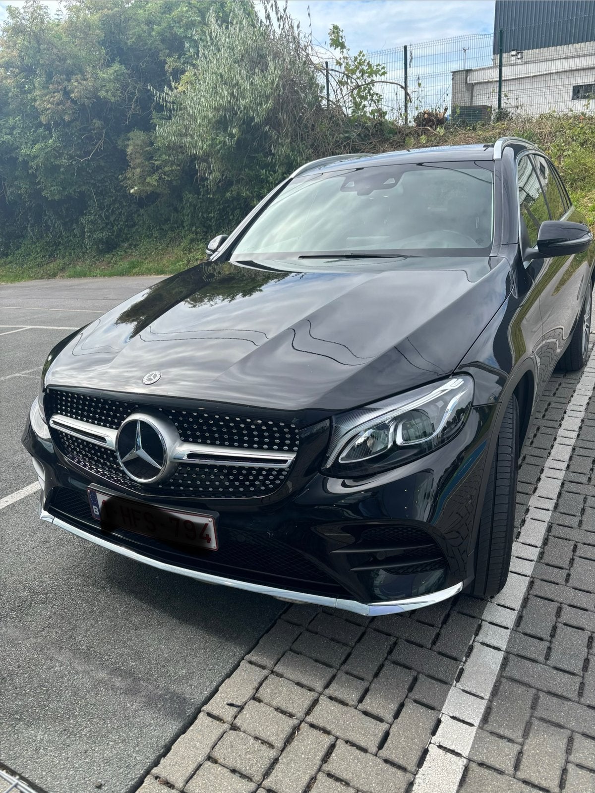 Mercedes GLC 220d AMG line 4 matic, Auto's, Mercedes-Benz, Automaat, Zwart, Zwart, Leder