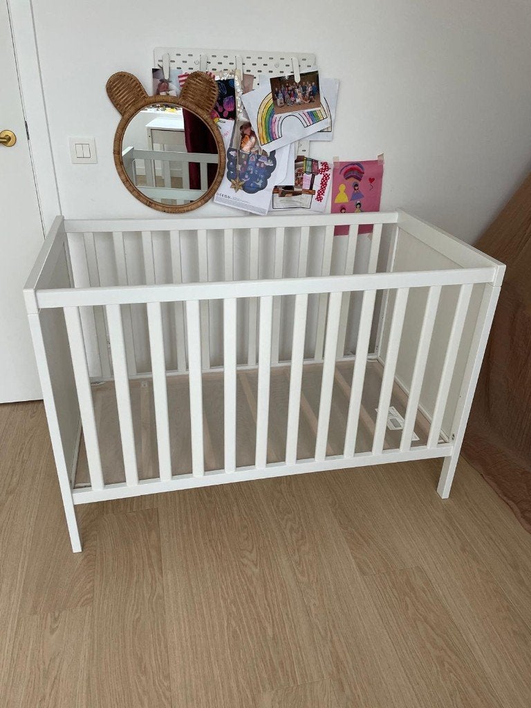 IKEA Sundvik spijlenbed / babybed wit (60x120 cm), Ophalen, Gebruikt, Ledikant