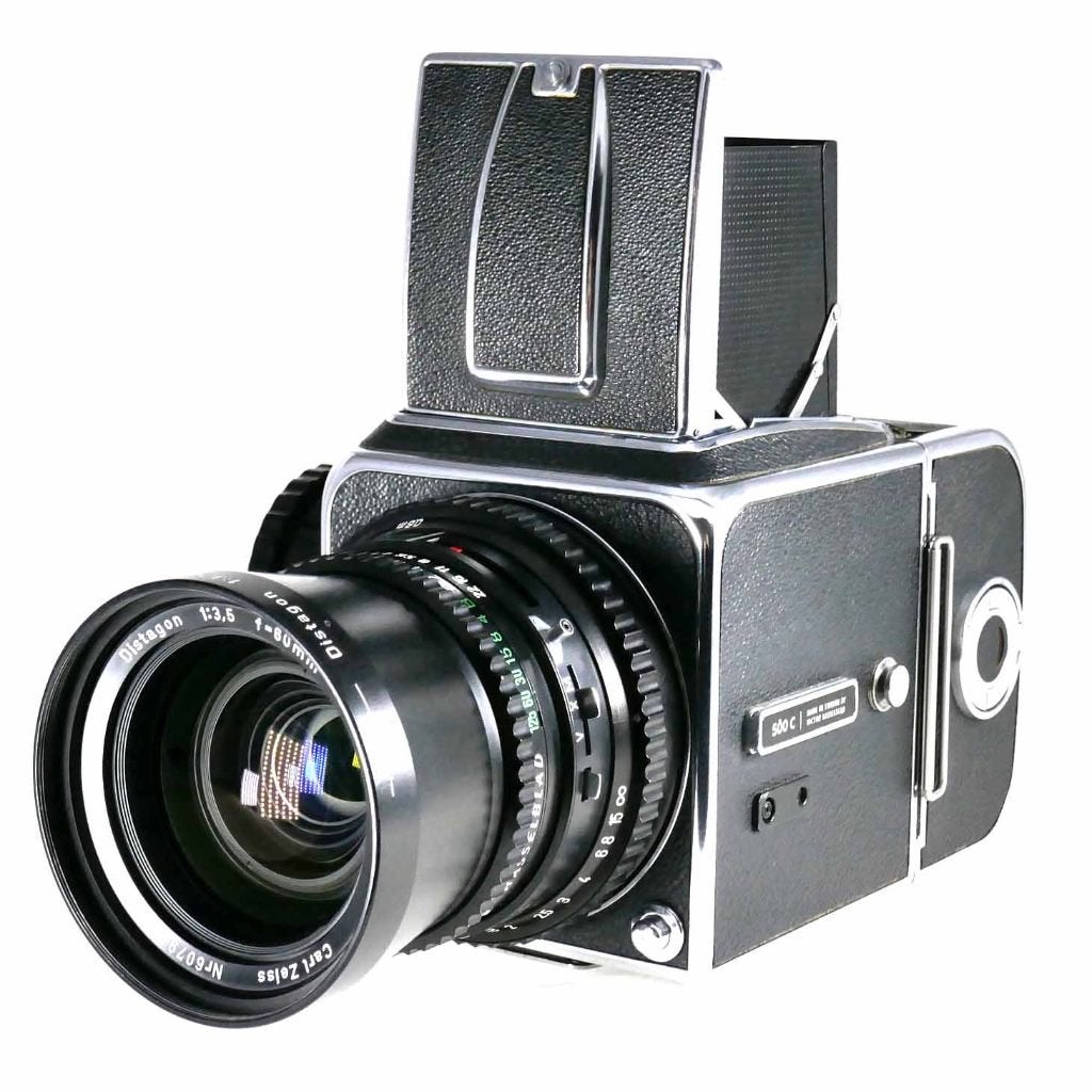 Hasselblad 500 C/M met Distagon 60 mm, Enlèvement, Utilisé, Reflex miroir, Autres Marques