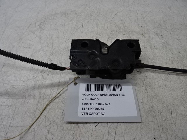 SERRURE CAPOT Volkswagen Golf Sportsvan (AUVS), Autos : Pièces & Accessoires, Utilisé, Volkswagen