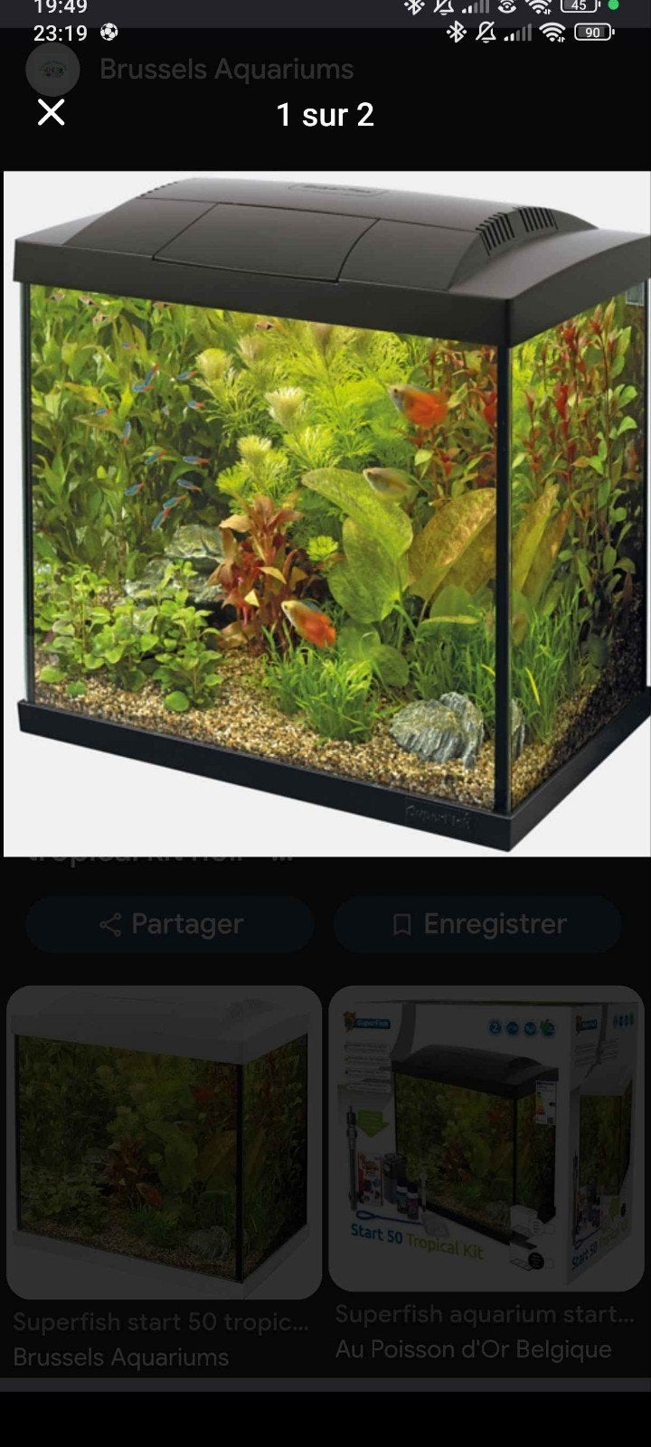 aquarium 40 L, Aquarium vide, Comme neuf, Enlèvement, Superfish