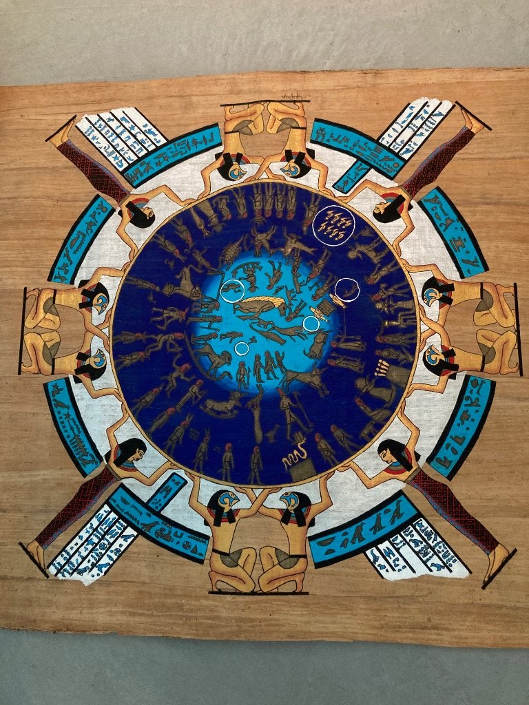 Rouleau de papyrus, Neuf, Enlèvement ou Envoi, Bleu, Objet de décoration