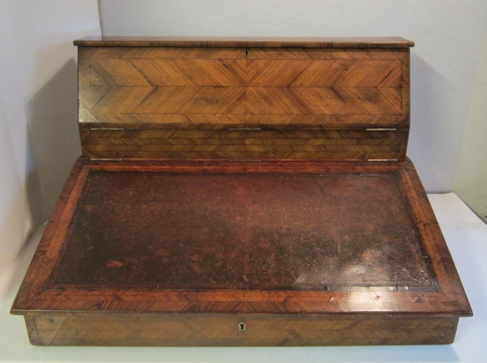 Secrétaire de table ancien en acajou, pupitre, XIXe siècle, Antiquités & Art, Antiquités | Autres Antiquités, Envoi