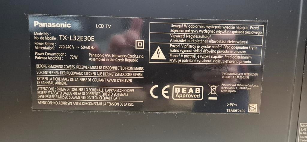 TV, 32 inch, Ophalen, Gebruikt, Panasonic, LCD