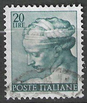 Italie 1961 - Yvert 830 - Werken van Michelangelo  (ST), Postzegels en Munten, Verzenden, Gestempeld