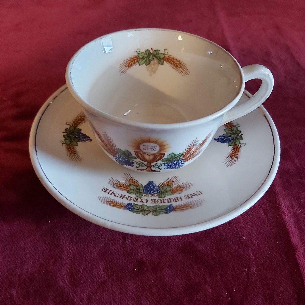 Communie porselein jaren 1950-1960 € 15,00, Antiek en Kunst, Curiosa en Brocante, Ophalen of Verzenden