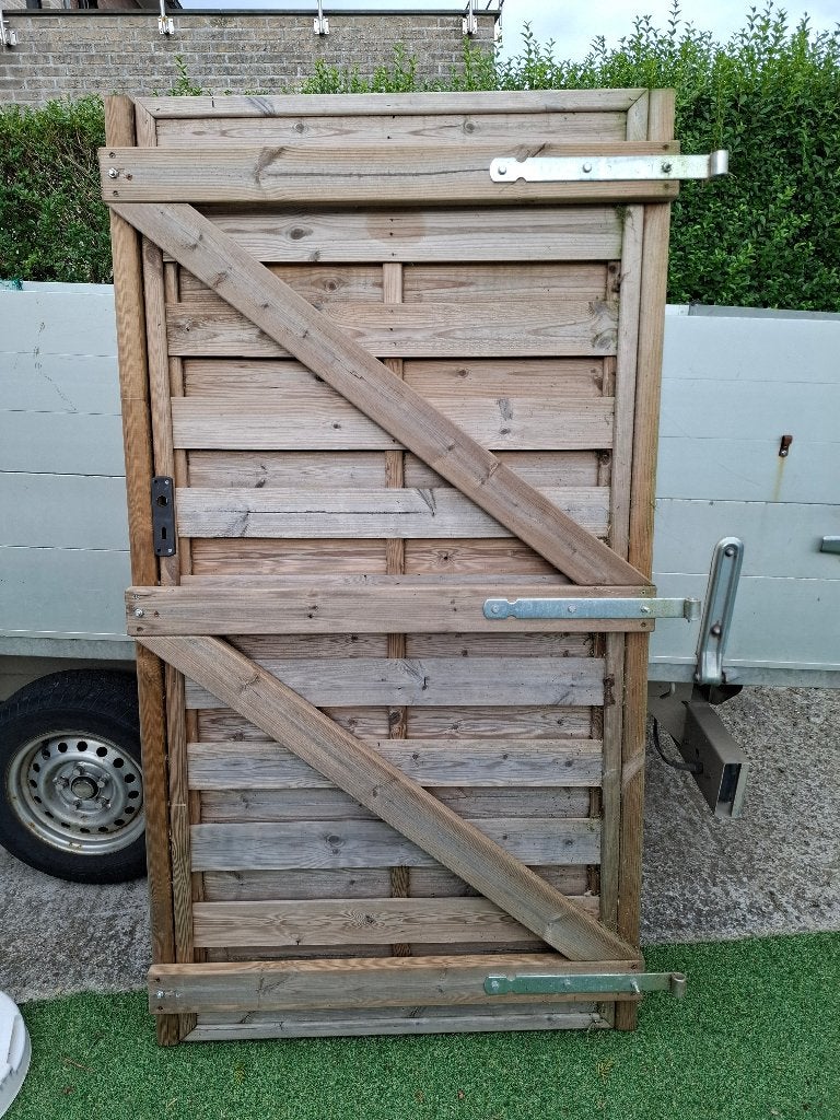 Porte  de jardin en bois, Jardin & Terrasse, Portes de jardin, Portail battant, Comme neuf, 100 à 150 cm, Bois